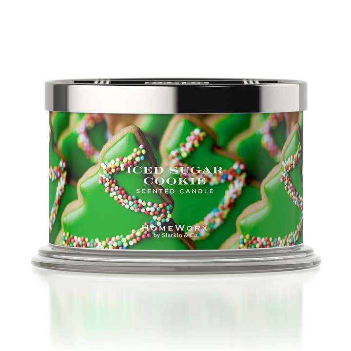 Iced Sugar Cookie 4-wick Candle for wholesale by HomeWorx by Slatkin + Co.