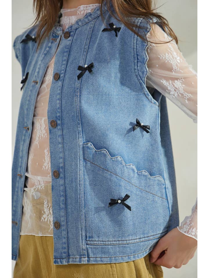 Plus Acid Washed Denim Vest for wholesale on Faire6
