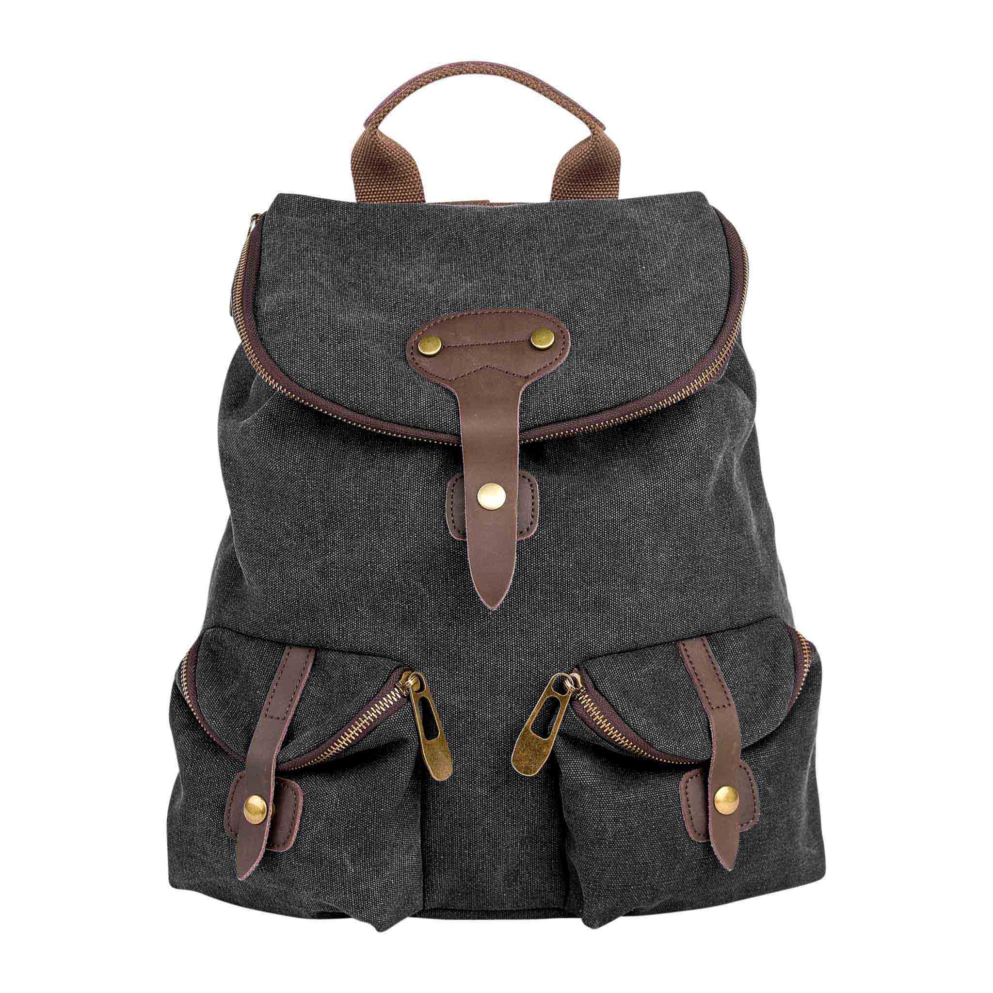 ZEDE PARIS - Wholesale Backpack - Women's - SAINT-PAUL - Canvas and leather backpack0