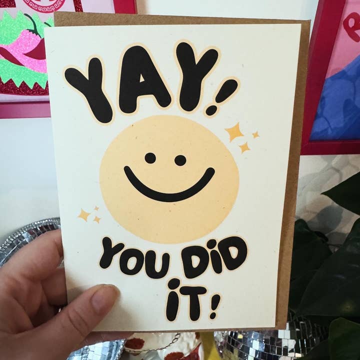 Blue Iris Designs Co - Wholesale Congratulations card - Yay you did it A6/5x7 card5