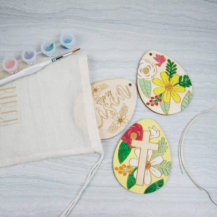 Paint your own easter eggs for wholesale by Birch and tides