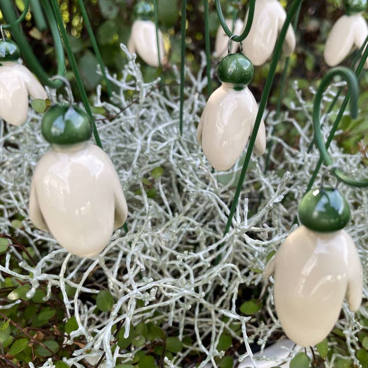 Keramik blomma i Akarp - Wholesale Garden/Lawn Stake - Hanging Ceramic Snowdrop,Plant stake
