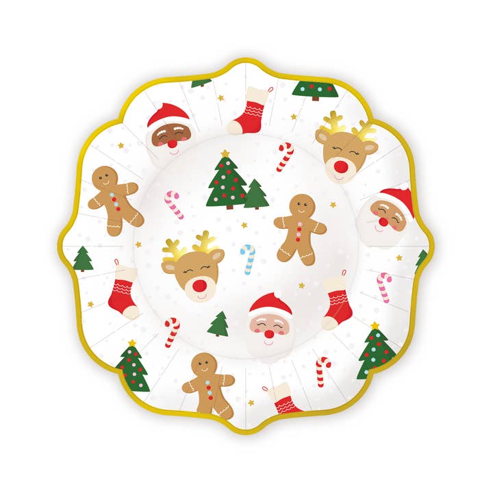 Ellie's Party Supply - Wholesale Disposable plate - Classic Christmas Icon Plates (Set of 8)1