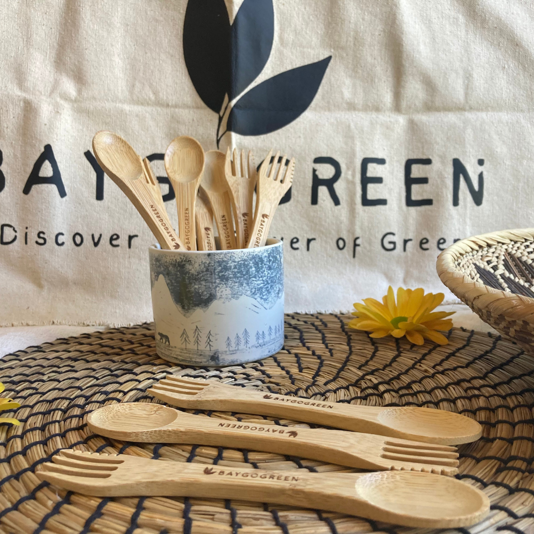 BayGoGreen - Wholesale Kitchen Spoon - Bulk Bamboo Spork1