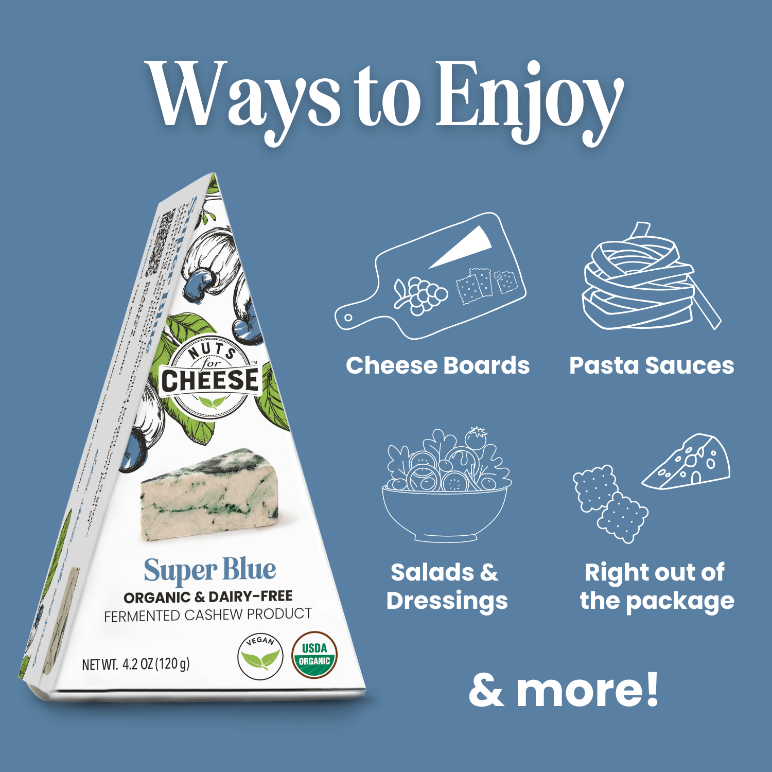 Nuts For Cheese - Vente Fromages - Tranche de fromage de cajou Super Blue | Biologique | Artisanal | Végétalien 4