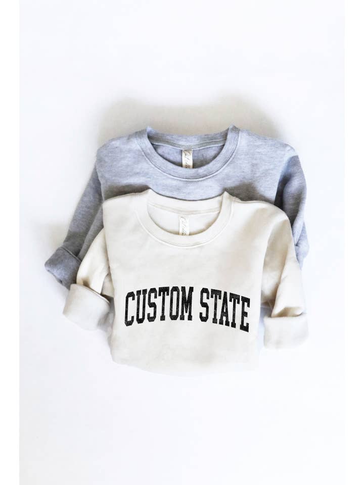 OAT COLLECTIVE - Wholesale Sweatshirt - Kids - CUSTOM STATE Toddler Unisex Graphic Sweatshirt0