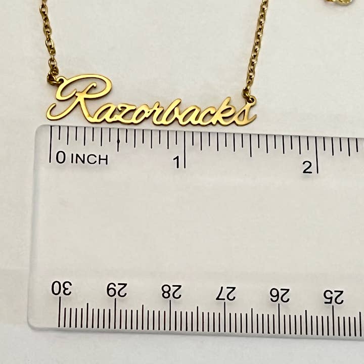 Steele Sloan Designs - Wholesale Pendant/Charm Necklace - Arkansas Razorbacks Necklace Razorback GameDay Perfect Gift