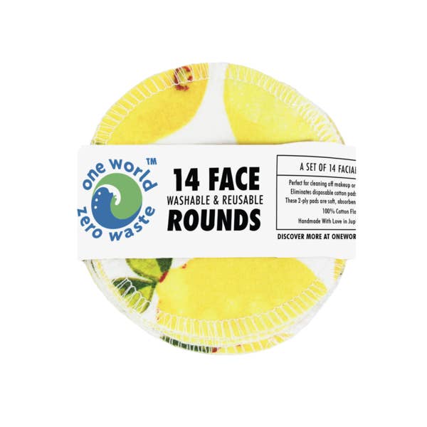 Face Rounds- Lemon for wholesale by One World Zero Waste