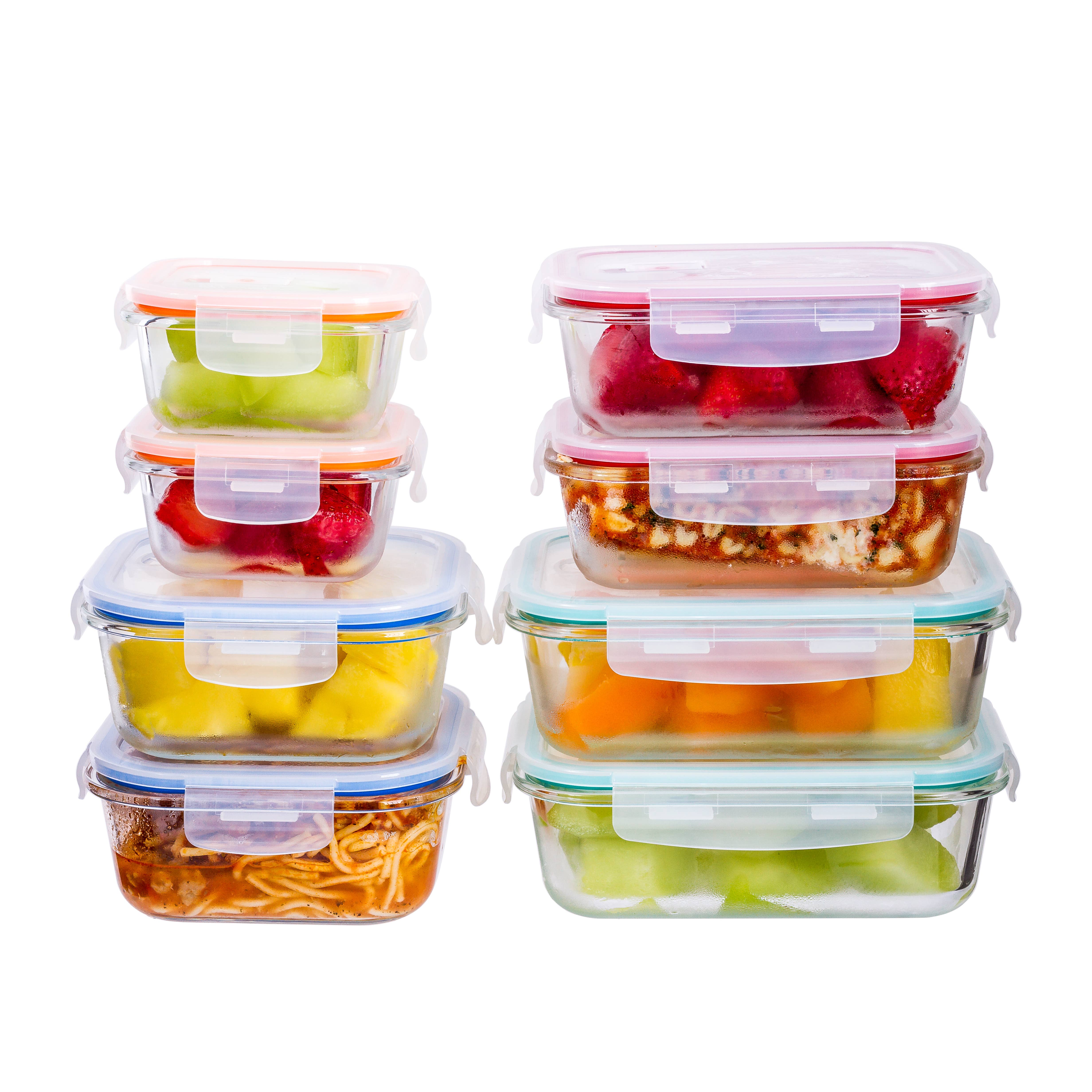 Lexi Home - Wholesale Food Storage Container - Premium Glass Food Containers with Snap Lock Lids, 16 Piece1