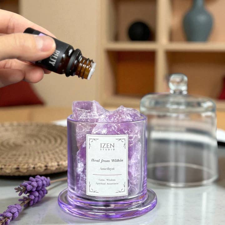 IZEN STUDIO - Wholesale Reed Diffuser - Crystal Essential Oil Diffuser| Aromatherapy Wellness Gift13