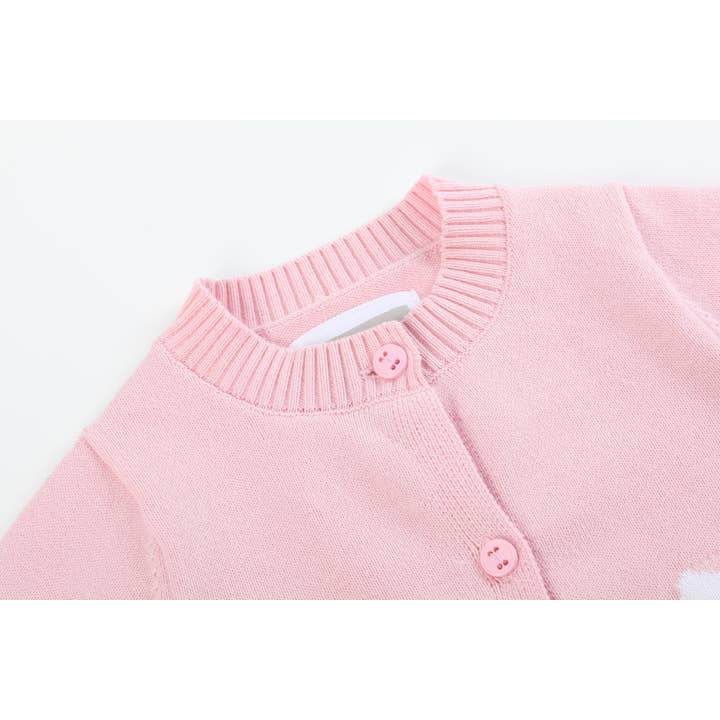 Lil Cactus - Wholesale Cardigan - Kids - Pink Knit Easter Bunny Cardigan