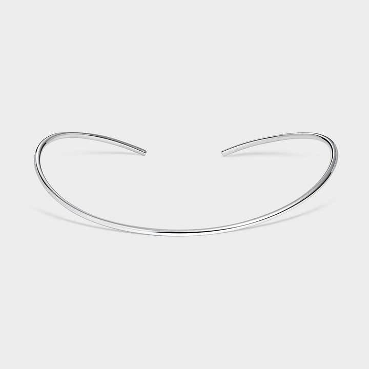 Stiv halvåben sølv halskæde for engroshandel hos Itemporality