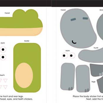 Sourcebooks - Wholesale Sticker - Kids & Baby - First Sticker Art: Zoo Animals (Create 20 Cute Zoo Animals!)3