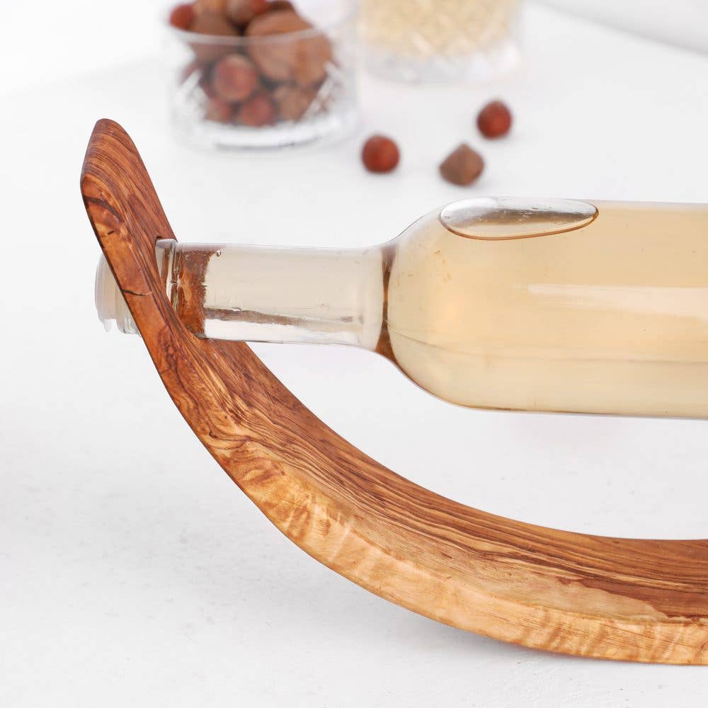 Dallas olive oil company – wholesale Bottle rack/holder – Crescent Bottle Holder3