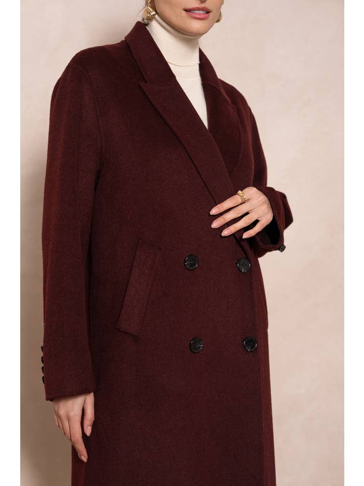Attentif Paris - Wholesale Coat - Women's - Extra-long oversized hand-sewn wool blend coat45