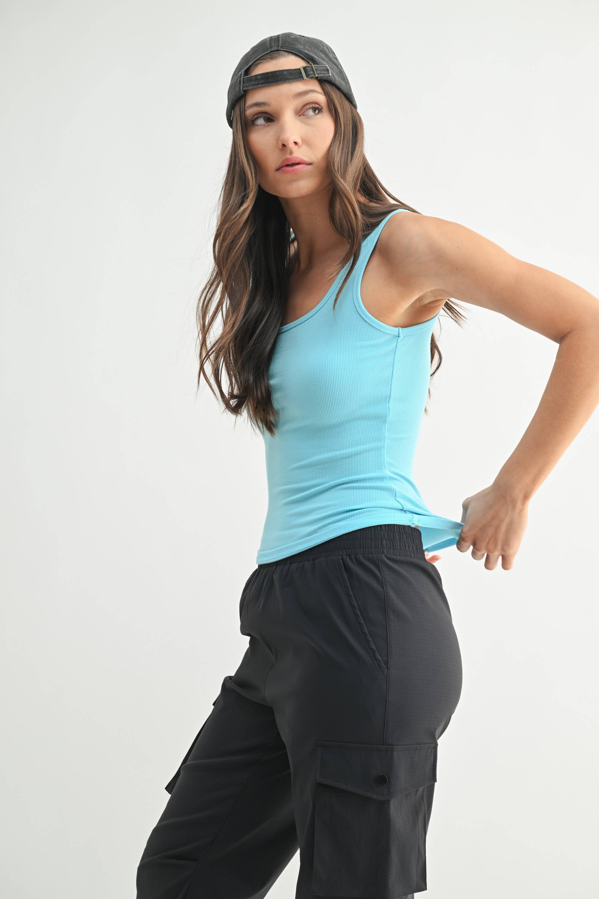 Mono B - Vente Débardeur – femme - Débardeur côtelé à encolure carrée26