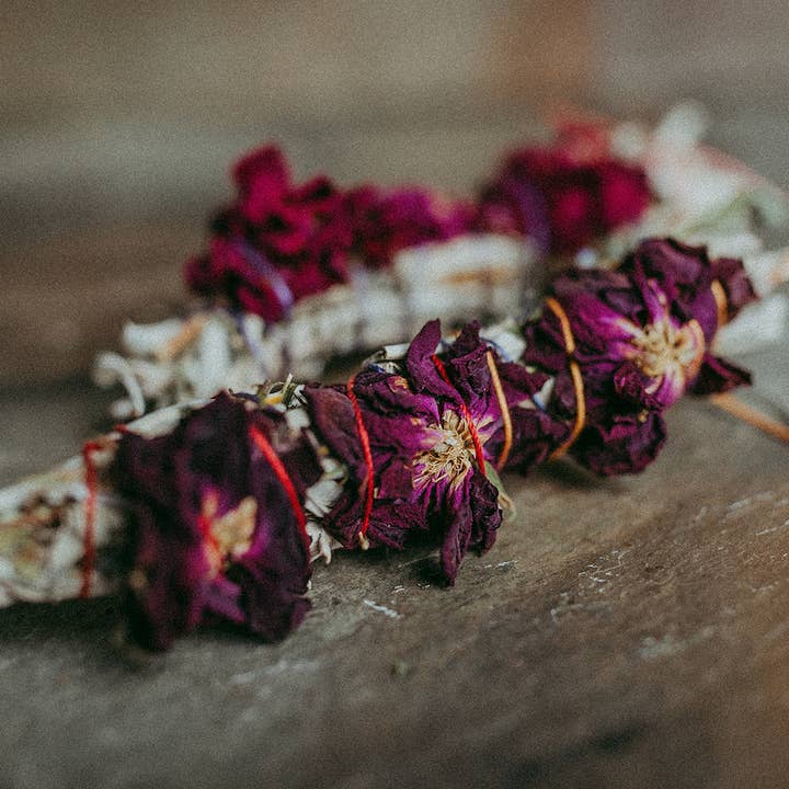 Serenity Sage - Wholesale Smudge stick - Triple Rose Herbal Smudge Sticks - For Love, self love3