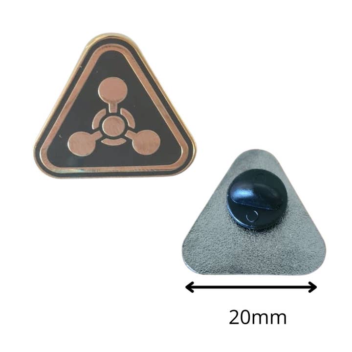 Chemical Warfare Hazard Symbol Hard Enamel Pin, Science for wholesale by Pincodes