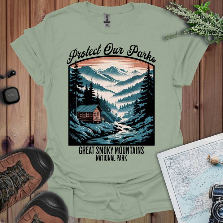 Protégeons Nos Parcs T-shirt Unisexe Doux Parc National des Great Smoky Mountains pour la vente par Park Service Apparel