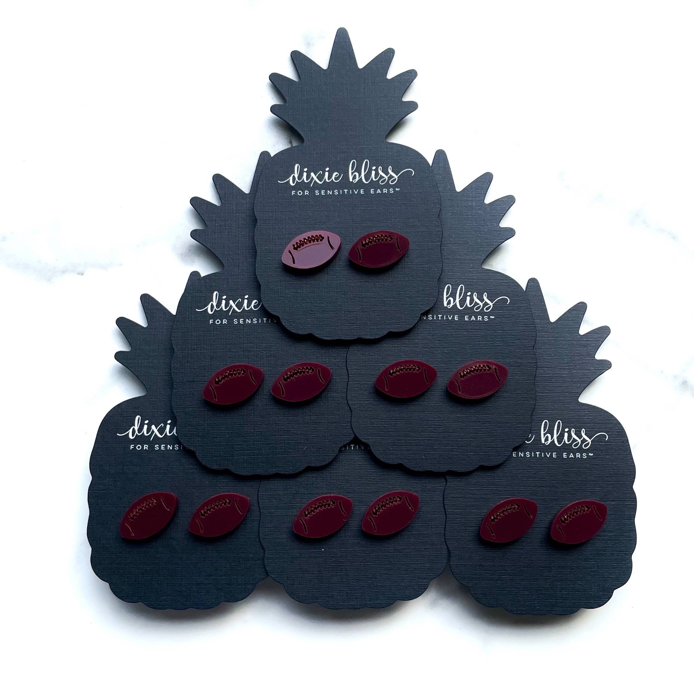 Dixie Bliss - Wholesale Stud/Post Earrings - Football Sport Team Stud Earrings - 12 colors!11