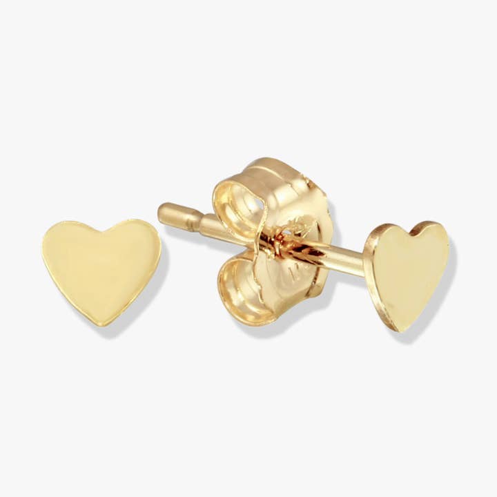 Mini Brincos de Coração Preenchidos em Ouro 14k por atacado de XO Hanalei