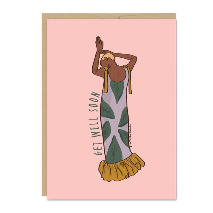 Get Well Soon Greeting Card for wholesale by Illustrated Melanin