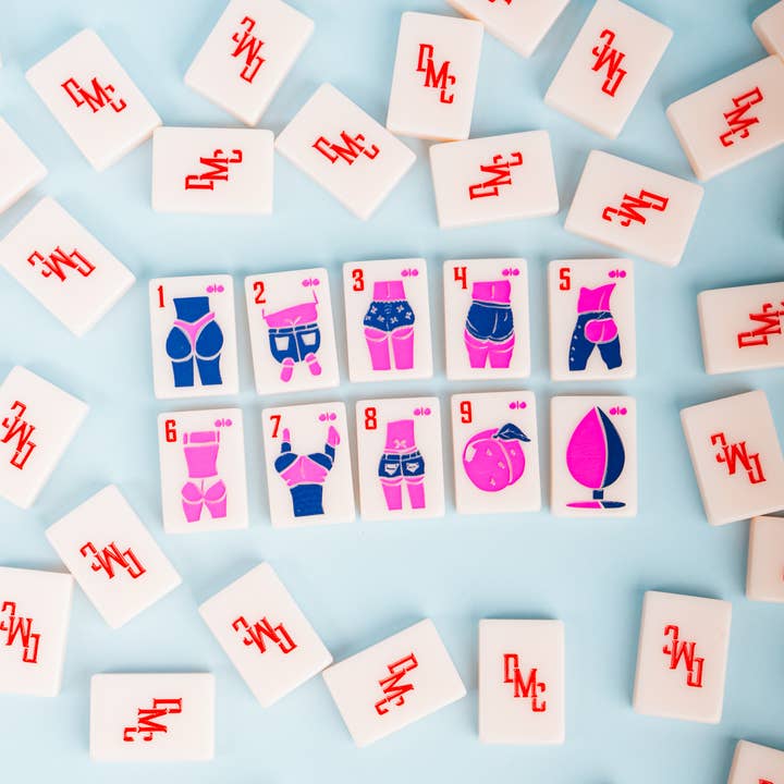 The Dirty Mahj Collective - Wholesale Board Game - The Dirty Mahj Tile Set for Mahjong Play (with pouch)
