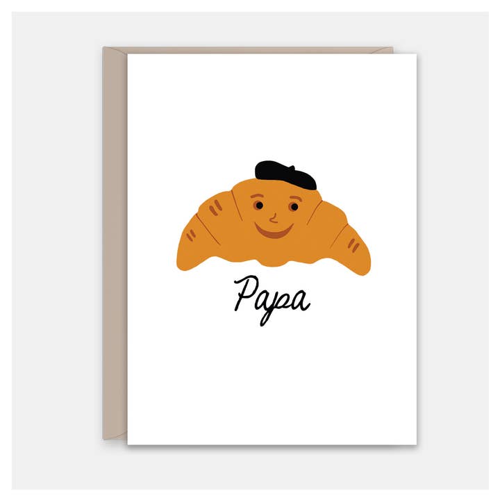 Papa Croissant - Fatherʻs Day Card for wholesale by Rock Scissor Paper