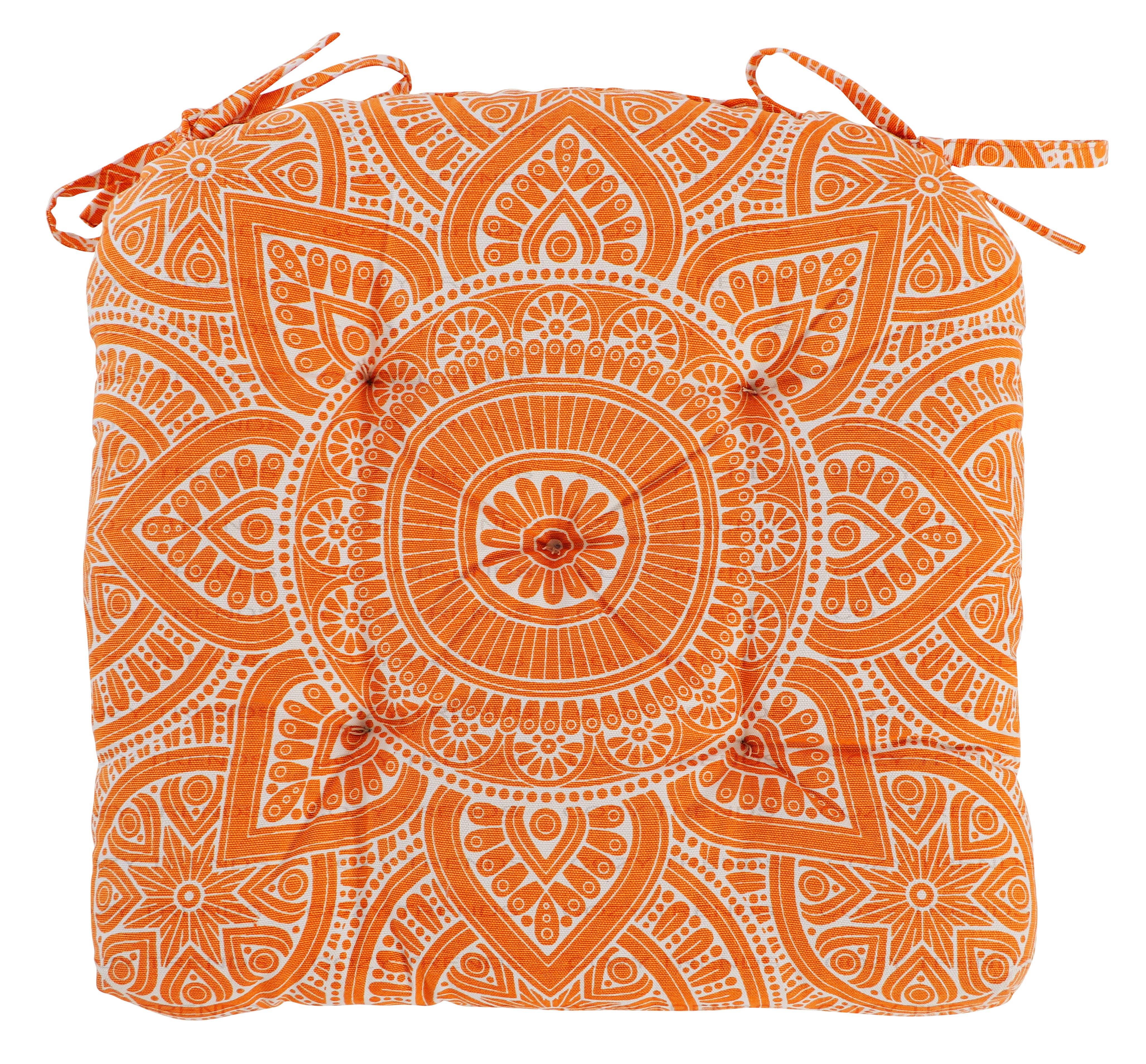 COZY HOMES COLLECTION - Wholesale Chair Cushion - Handmade Cotton Chair Pad Cushion 16" Pads with Ties2