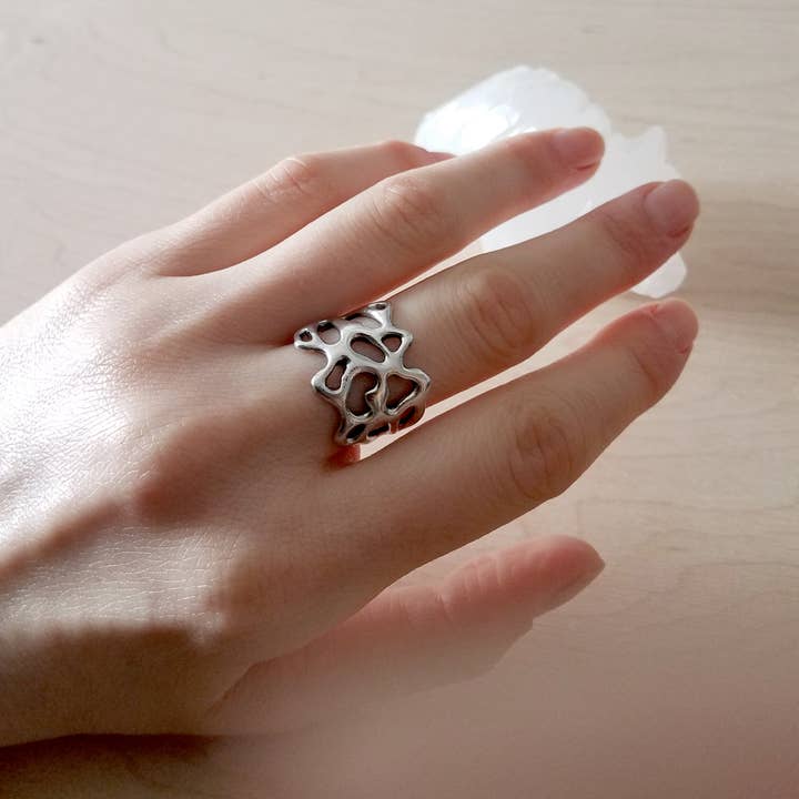 Melted Lava Ring for wholesale by Aquani