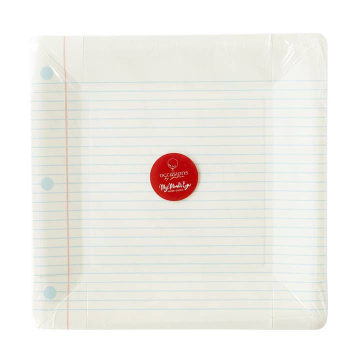 BTS940 - Occasions By Shakira - Back To School Notebook Paper Plate for wholesale by My Mind’s Eye