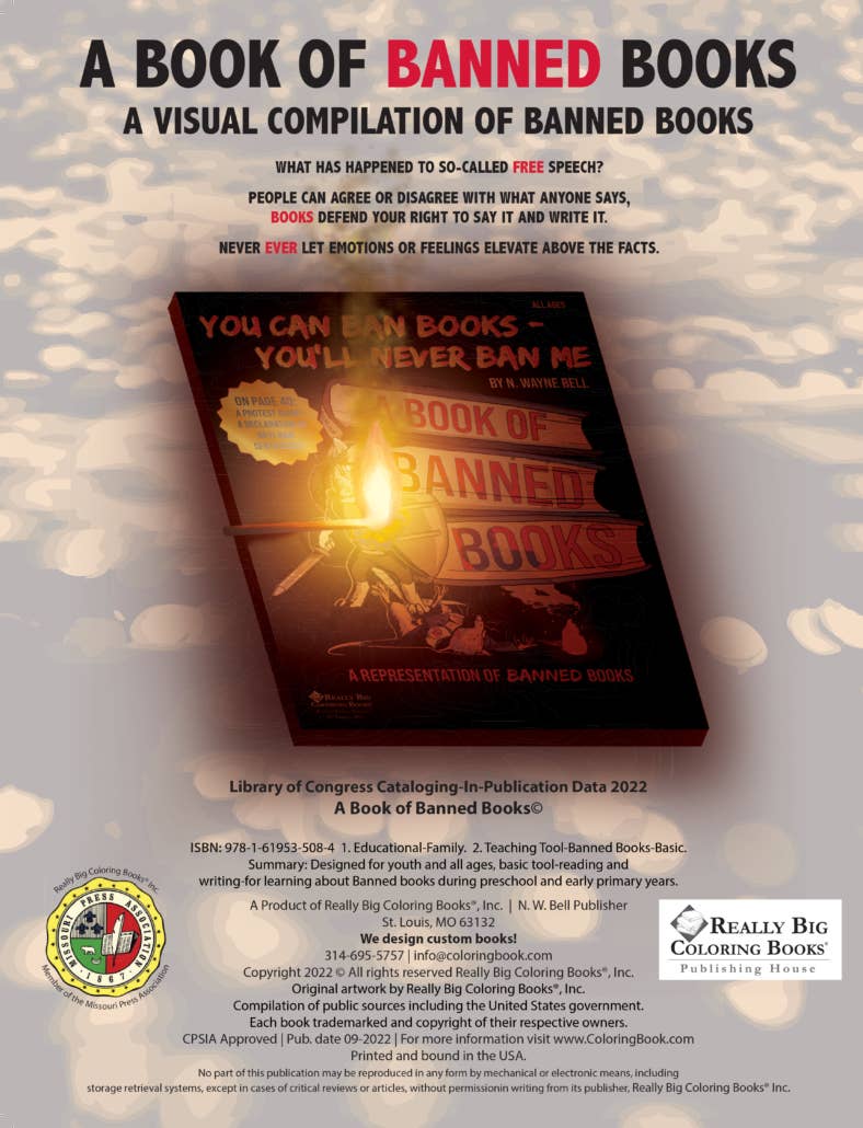 Really Big Coloring Books | ColoringBook.com - Wholesale Display Book - 12-Pack Book of Banned Books1