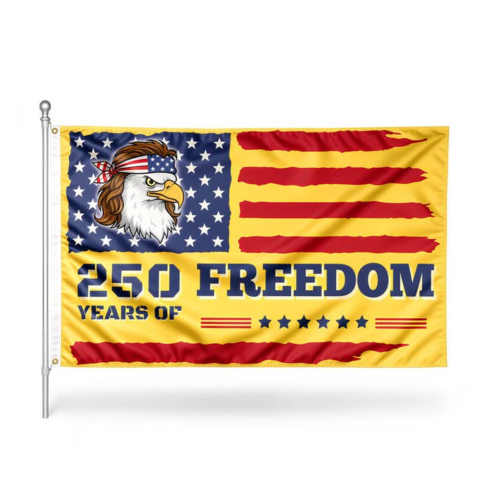 Bandeira do 250º Aniversário da AGAS 3x5 ft Águia Amarela - Poliéster por atacado de AGAS MFG INC