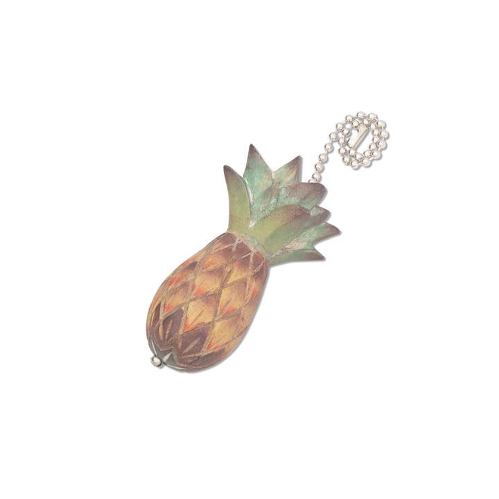 T.I. Design - Wholesale Sculpture - Hand-Carved Wooden Pineapple Sculpture Fan Pull