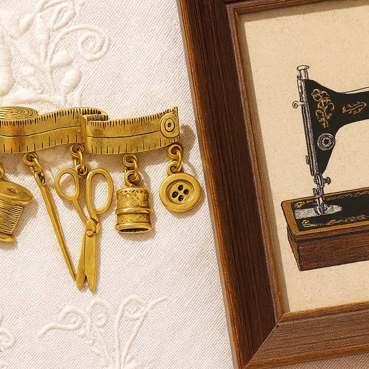 Wild & Free - Wholesale Brooch - Broche de Costurera de Estilo Vintage1