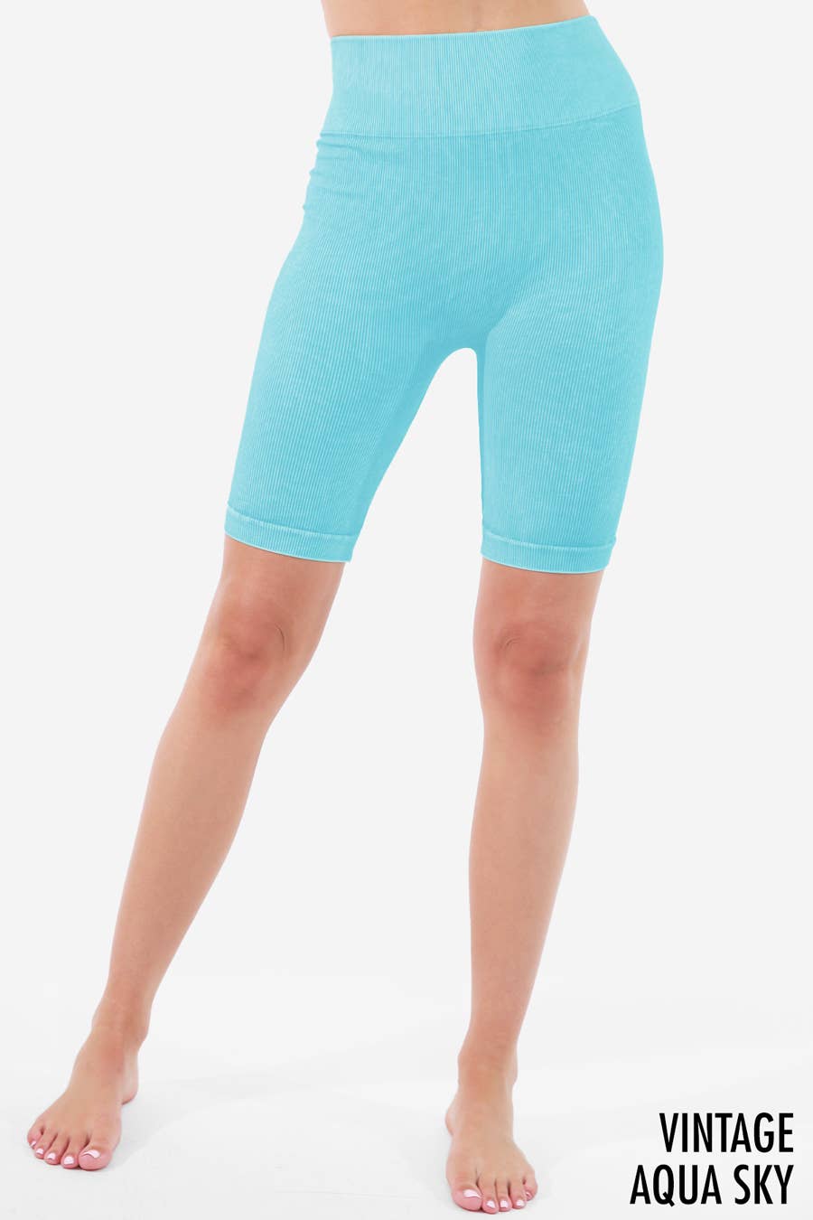 NIKIBIKI - Wholesale Athletic Shorts - Women's - NB8055 - Vintage Ribbed Highwaist Biker Shorts16