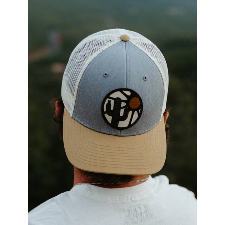 Iconic Arizona - Wholesale Trucker Hat - Unisex - Blooming Saguaro Low Profile Curved Trucker2