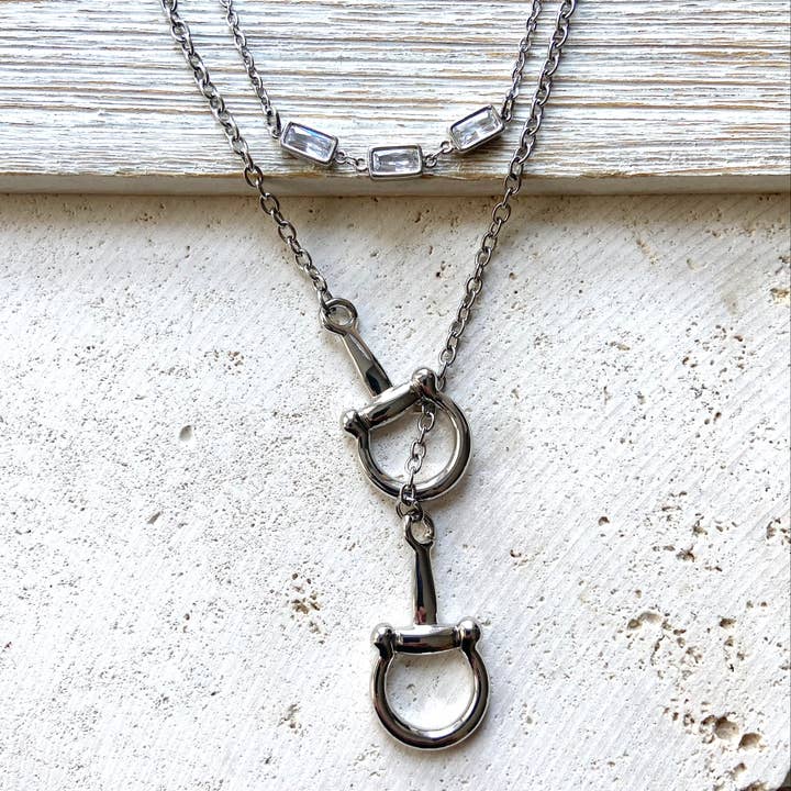 VB&CO Designs Handmade Jewelry - Wholesale Pendant/Charm Necklace - Horse bit necklace equestrian jewelry, Derby stirrup3