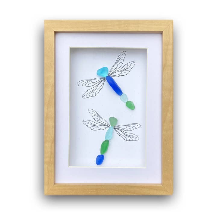 Dragonfly, Sea Glass ART for wholesale by LISART LLC