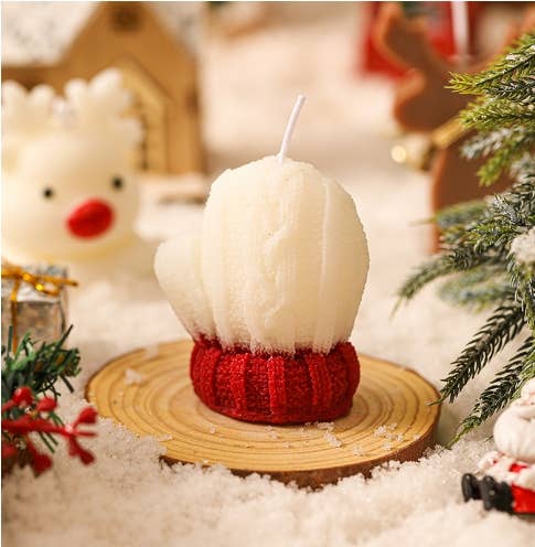 Candles Meta - Wholesale Novelty Candle - Holiday Decor Christmas Gloves Handmade Soy Scented Candle2