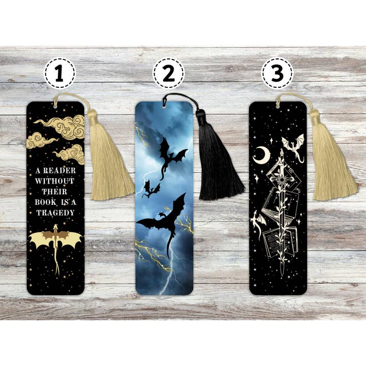 The Corner Shop - Wholesale Bookmark - Dragon Rider - Fourth Wing Metal Bookmarks