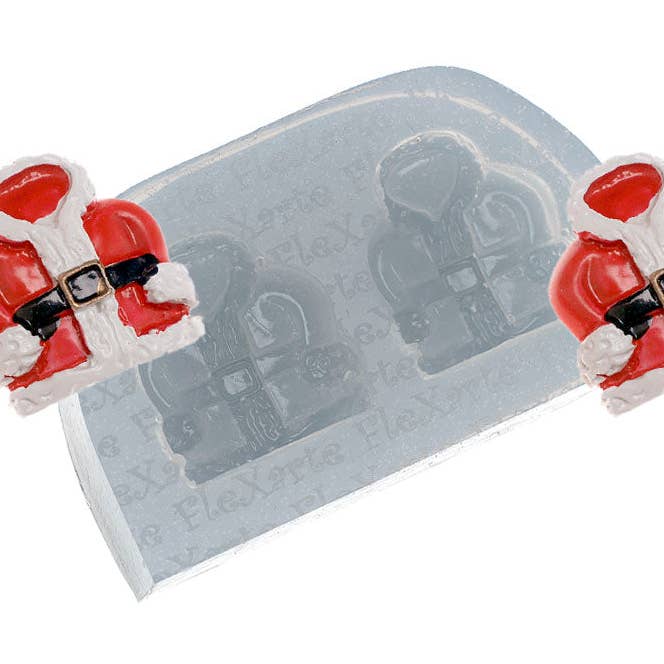 Santa Claus Clothes Silicone Mold Christmas Cake Fondant Mold Cupcake Decoration Chocolate Baking Mould DIY for wholesale by Flexarte USA