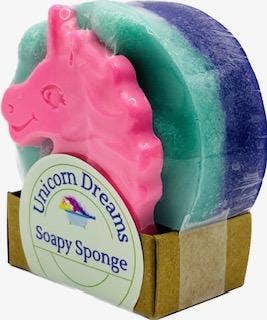 Ideal Soaps - Wholesale Bath Pouf/Sponge - Soapy Sponge Unicorn Dreams3