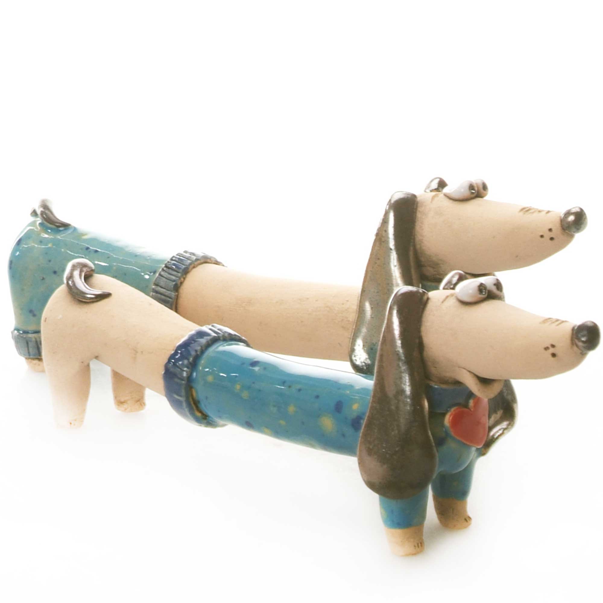 Enigma Supplies - Wholesale Decorative Figurine - Mr & Mrs Dash Dachshunds Ceramic Figurine | Various Colours10