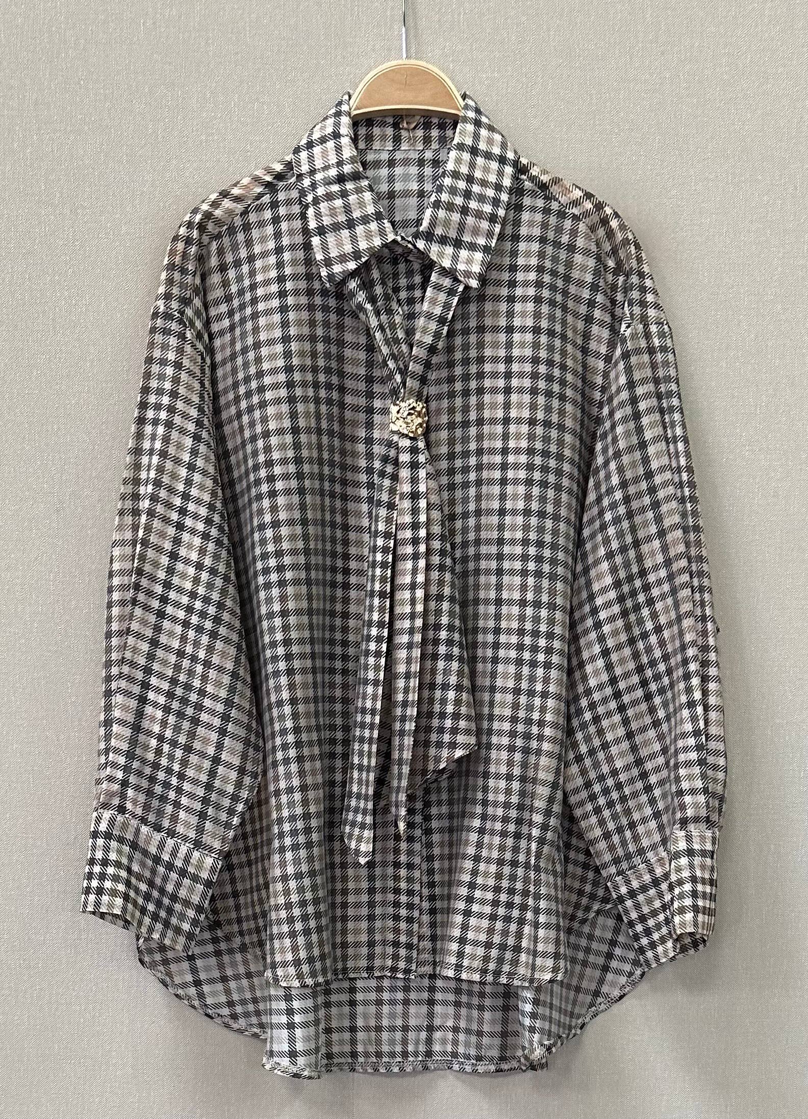 SWEET MAGIC MODA Y COMPLEMENTOS - Wholesale Button Down Shirt - Women's - VICHY CHECK SHIRT0