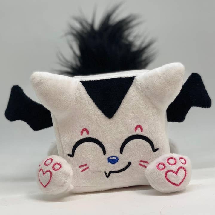 Batsy White Bat signature size plushie for wholesale by Squaredy Cats