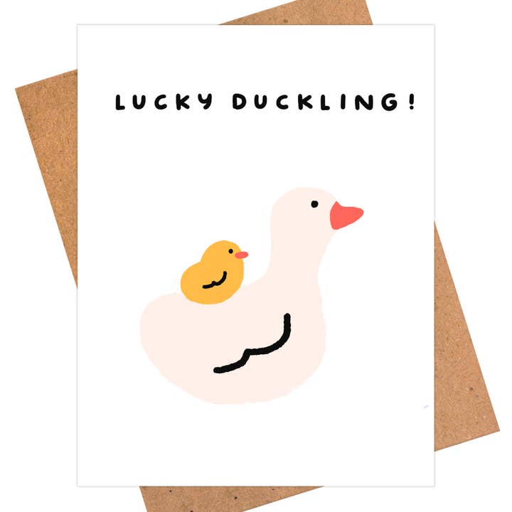 Lucky Duckling – Cute Baby Card for New Parents, Baby Shower for wholesale by iej studio