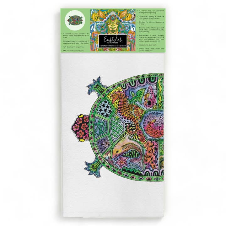 Toalha de saco de farinha tartaruga por atacado de EarthArt International