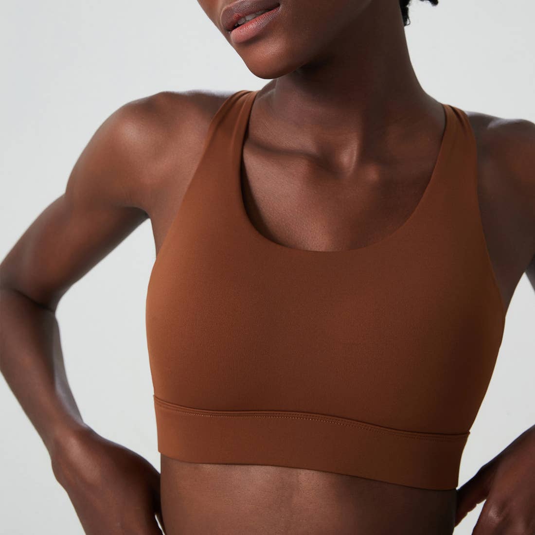 Sodalemon – Sutiã desportivo - Mulher por atacado – Sutiã esportivo de fitness de alto suporte com fivela traseira de cor sólida13