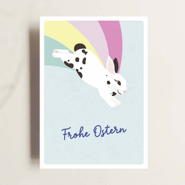 Carte "Joyeuses Pâques" / Cadeau de Pâques / Lapin pour la vente par TANTE TIA